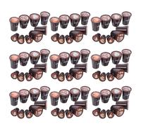 BESTonZON 90pcs Mini Resin Coffee Cups: Miniature Latte Art Dollhouse Coffee Mugs Kitchen Prop Fake Drink Food Tableware Ornaments For Desktop Decorations Crafts Adult