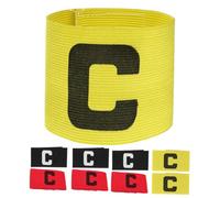 BESTonZON 9pcs Adjustable Elastic Captain Armbands for Football Basketball Volleyball Team Sports Reusable High-visibility Player Bands for Adults Training Easy-fit with Bold Leadership