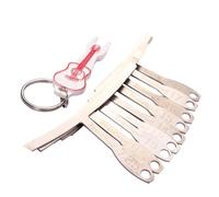 BESTonZON 9pcs Bass Bridge Radius Gauge guitar fretboard gauge luthier tools Key Chain