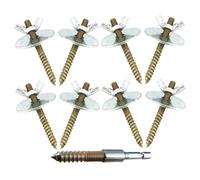 BESTonZON 9pcs Bird Cage Fixing Screw Kit M5*50mm with Flat Washers for Bird Stand and Hamster Springboard Set Suitable for Parakeet and Small Pets