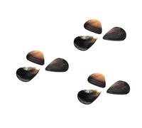 BESTonZON 9pcs Genuine Shell Guitar Picks Non-slip Thumb Grips Tones Picks for Guitar Ukulele and Low Instruments