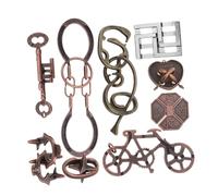 BESTonZON 9Pcs Metal Puzzles Locks Interlocking Brain Teasers for Family Games Party Favors Educational Fun Safe Logic Challenges