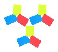BESTonZON 9PCS PVC Sports Official Card Set Red Yellow Blue Referee Cards for Soccer Football Match Warning Penalty Ejection Accessories for Coaches and Judges