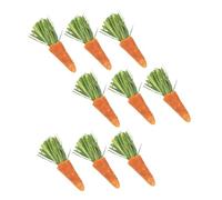 BESTonZON 9Pcs Rabbit Hamster Chew Carrots Safe Teething for Small Animals Durable Molar Sticks for Guinea Pig Playtime Keeps Teeth Clean Healthy