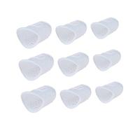 BESTonZON 9pcs White Silicone Finger Cots for Guitar Ukulele Comfortable Fingertip Protectors to Reduce Pain and Calluses during Playing