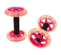 BESTonZON Ab Roller Wheel Belly Roller Dual Wheel Pp and Sponge Pink Core Strength Training Exercise Equipment for Home Gym Office Men Women