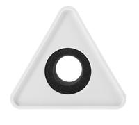 BESTonZON Abs Triangular Microphone Station Logo Flag White Portable Mic Logo Flag for Interview Use for Podcasters and Content Creators