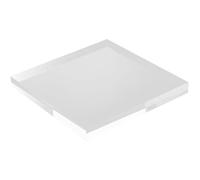 BESTonZON Acrylic Cube Jewelry Organizer Souvenir Storage Base Lightweight Easy to Store Square Display Stand for Bookstore and Office 10x10cm