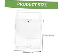 BESTonZON Acrylic Feeding Box for Reptiles Detachable Design As Reptile Nest Boxes Terrarium Accessories Use As Crested Gecko Hide