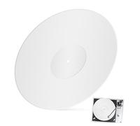 BESTonZON Acrylic Record Mat for Turntable White Protects Vinyl Records and Reduces Static Turntables