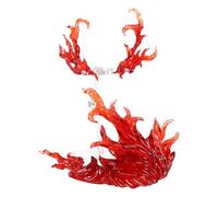 BESTonZON Action Figure Stand Base with Fire Effect Parts, Multi-Pillar Connection for Dynamic Poses, Suitable for 1/144 Hg Rg Shf Models, Red