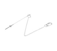 BESTonZON Adjustable Iron Hanging Feeder Chain for Chickens Durable Vegetable Skewer and Fruit Holder Safe Poultry Food Pole Hanging Design for Bird Enrichment and Coop Accessories