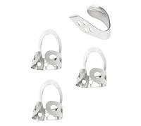 BESTonZON Adjustable Metal Finger Picks for Guitar and Banjo with Ergonomic Design, Silver Brass Material, Practical Open Design for Comfortable Playing