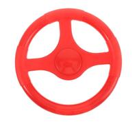 BESTonZON Adjustable Red Plastic Steering Wheel for Backyard Bumper Cars and Beach Buggies Realistic Driving Simulator Accessory for Outdoor Playground and Treehouse Fun