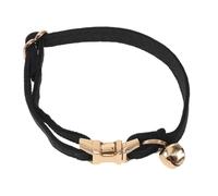 BESTonZON Adjustable Soft Velvet Cat Collar with Gold Hardware and Bell for Kittens Small Cats and Puppies Elegant Plush Fabric Necklace with Secure Buckle Comfortable Fit for Growing Pets