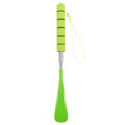 BESTonZON Adjustable Stainless Steel Retractable Shoehorn 29.5-71cm with Handle, Shoe Dressing Helper for Seniors, Pregnant Women, and Men - Extendable Boot Horn with Hanging Rack, Green