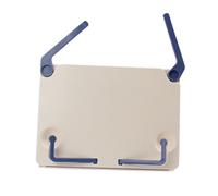 BESTonZON Adjustable White Folding Music Stand for Students Desktop Book Holder with Dual Fixed Arms Anti-slip Clamp for Tablets Music and Reading Materials