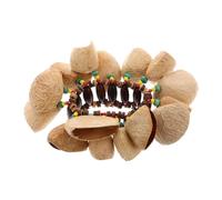 BESTonZON African Tribal Style Nut Shell Bracelet Handbell Natural Wristband Percussion Instrument Drum Accessories for Dance Yoga African Drum Ensembles Stylish Musical Instrument Wrist