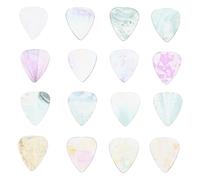 BESTonZON Agate Guitar Picks for Acoustic Electric Ukulele Triangular Plectrums Sound and Portable Design - 16Pcs Assorted Colour Practice Tools for Musicians