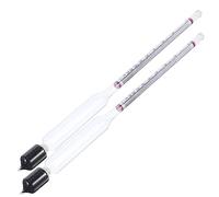 BESTonZON Alcohol Hydrometer 2-Pack Glass Spirit Meter with 0-100 Scale Accurate Wine Tester for Home Brewing and Distilling
