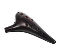 BESTonZON Alto 12-hole Ceramic Ocarina Flute for Beginners, Pottery Medium C Tone Wind Instrument, Portable Musical Instrument Suitable for Children and Adults