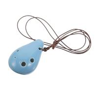 BESTonZON Alto Ceramic Ocarina Flute for Beginners Learn Blue Round Wind Instrument Precision Tuned with Bright Sound for Music Practice and Learning