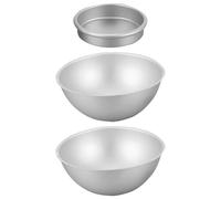 BESTonZON Aluminium Alloy Hemisphere Mold Baking Supply Set with Two Half Spheres and Base for DIY Cake Sphere, Bath Bomb, and Craft Half Ball Mould Use