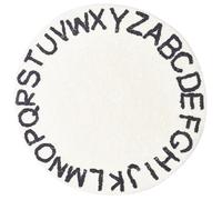 BESTonZON Area Rug Cushion Carpet 26 English Letters Classic White Polyester Lightweight Non-slip Soft Carpet and Pregnant Women Hotel Guesthouse Floor Mat