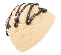 BESTonZON Artificial Ice Cream Scoop Decoration, Small PVC Faux Ice Cream Ball Prop for Party Favors and Photography Display, Vanilla Color Simulation Dessert Model