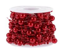 BESTonZON Artificial Pearl Beads Chain for DIY Beading, Decorative Plastic Faux Pearl String Beads, Reusable Beaded Trim for Wedding, Wrapping and Doorway Decoration