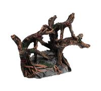 BESTonZON Artificial Resin Driftwood Aquarium Decoration Hollow Tree Trunk Fish Tank Cave Hideout for Shrimp Betta Fish Reptile Tree Bark Ornament Underwater Landscaping