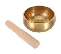 BESTonZON Authentic Tibetan Singing Bowl 8Cm Handcrafted Meditation Sound Bowl Set with Wooden Striker for Mindfulness Relaxation and Yoga Beginners