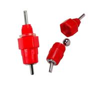 BESTonZON Automatic Chicken Water Feeder and Poultry Water Feeder 50pcs Red Head Screw Style with Steel Ball for Farm Use, Leak-resistant Drinking System for Chickens and Poultry