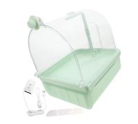 BESTonZON Automatic Tub with Faucet for All Bird Easy Clean Bathing Basin for Parrots Conures and Parakeets Accessory