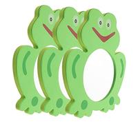 BESTonZON Baby Bath Mirror Toys 3Pcs Non-Toxic Frog Cartoon Plaything Safe for Children Improves Colour Discrimination Bath Boys and Girls