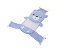 BESTonZON Baby Bath Seat Foldable Mesh Bather for Infants Blue Strap Holding Bath Support Net for Newborns Comfortable Baby Bathroom Bather and Showers