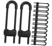 BESTonZON Baby Proofing Cabinet Locks Safety Locks for Boys and Girls U-Shaped No-Screw Childproof Latches for Drawers Refrigerator and Cabinets Black ABS Home Security