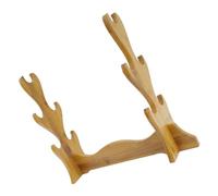 BESTonZON Bamboo Desktop Flute and Sword Display Stand, 5-tier Nan Bamboo Storage Rack Organizer for Martial Arts and Musical Instruments, Household Collection Holder for Home and Studio