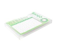 BESTonZON Banjo Chord Chart Poster for Beginner Banjo Scale and Tuning Guide Music Practice Accessory with Large Print Training Sheet