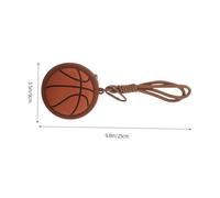 BESTonZON Basketball Shaped Silicone Coin Purse Zipper Pouch for Sports Fans Compact Mini Organizer for Coins Earphones Keys Cards Sports Wallet Pendant for Everyday Use and