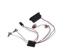 BESTonZON Bass Guitar Tone Control Wiring Harness with Eq Preamp Circuit, 1 Volume and 2 Tone Pots, Plastic Metal Construction, Suitable for Active Pickups and Piezo Equipped Instruments