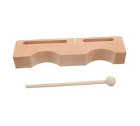 BESTonZON Beech Wood Double Bass Bang Drum Rhythm Block Wooden Mallets for Opera Music and Education