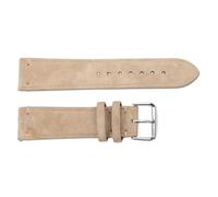 BESTonZON Beige 20mm Cowhide Leather Watch Strap Replacement Band Classic Fashion Wristband for Men with Smooth Finish Suitable for Everyday Wear