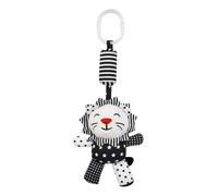 BESTonZON Black and White Crib Pendant High Contrast Lion Shape Early Education Hanging Rattle for Newborns Visual Development and Sensory Stimulation Plaything