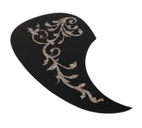 BESTonZON Black Comma Guard for Acoustic Guitar Full Self-adhesive Guitar Pickguard Tree Vine Flower Design Protects Pick from Scratches
