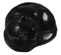 BESTonZON Black Crystal Cat Figurine Miniature Tabletop Novelty Decor