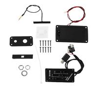 BESTonZON Black Electric Violin Silent EQ Pickup Piezo with Plug Hole Cable Musical Instrument Outfit Stringed Instrument Parts Electric Violin Accessories