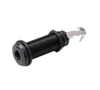 BESTonZON Black Long Post Guitar Output Jack Socket with 3 Prongs for Guitar Bass Replacement Plug