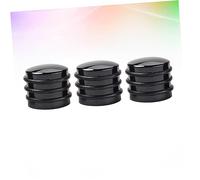 BESTonZON Black Metal Volume Control Knobs Guitar Control Knobs Cap 3pcs with O-ring Dome Style for Bass and Electric Guitar Replacement Parts for Music Accessories