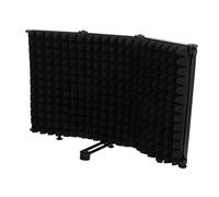 BESTonZON Black Microphone Isolation Shield Foldable Design Noise Reduction Soundproofing Panel for Recording Windproof Mic Cover Suitable for Musicians and Streamers